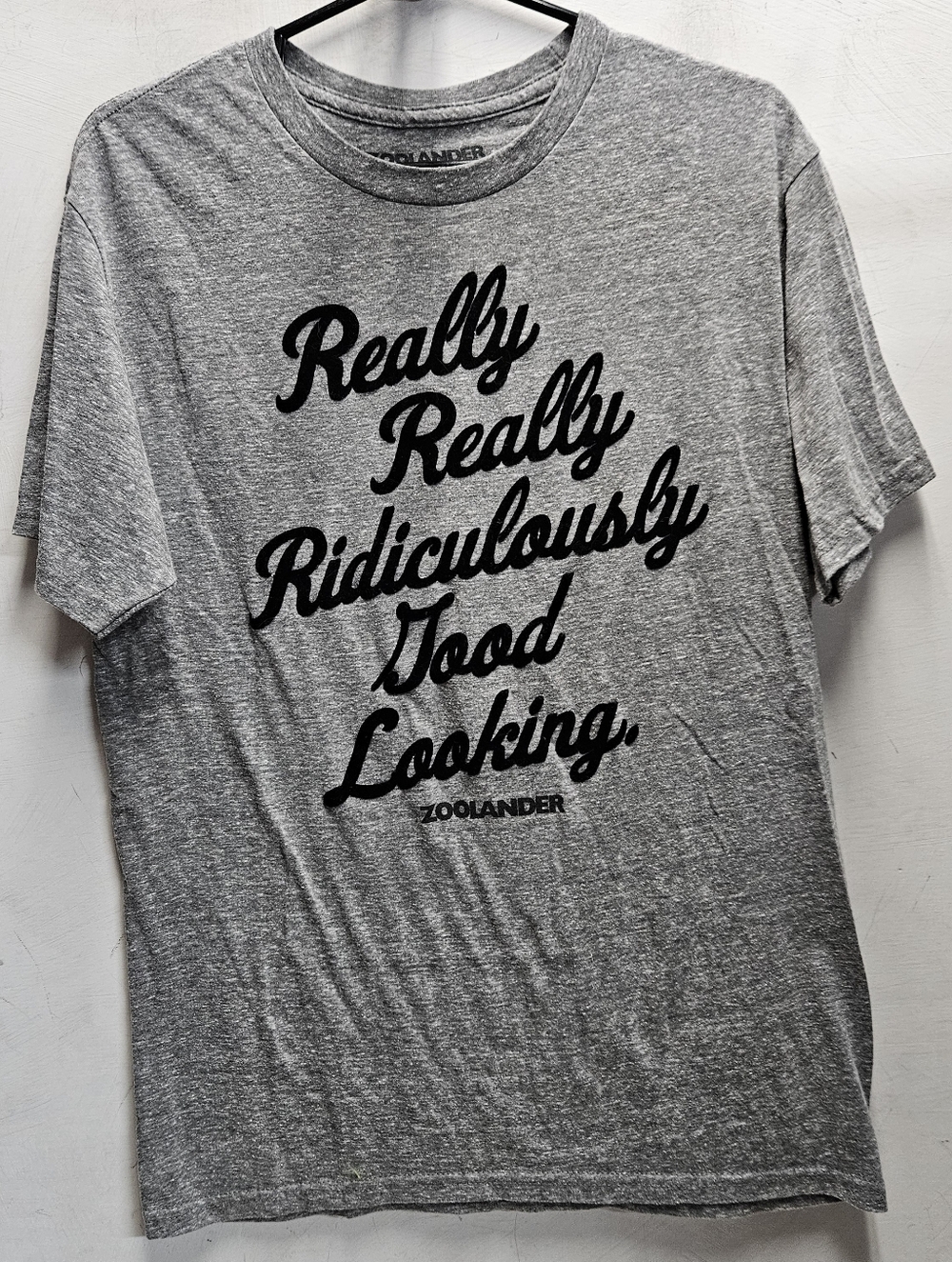 Zoolander Graphic Short Sleeve Heather Gray Shirt Medium